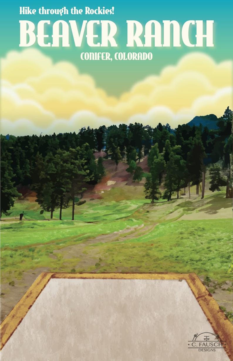 Beaver Ranch Disc Golf Poster - Etsy