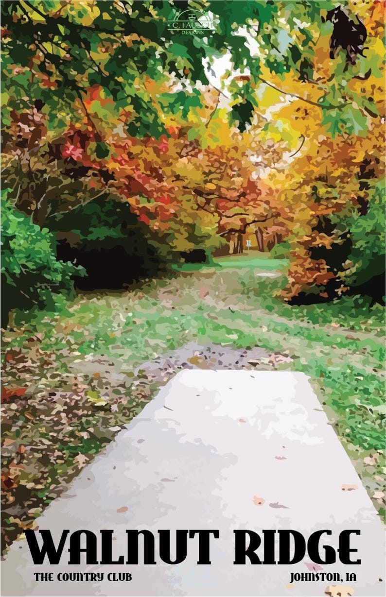Walnut Ridge Disc Golf Poster Etsy Walnut Ridge Disc Golf Poster Etsy