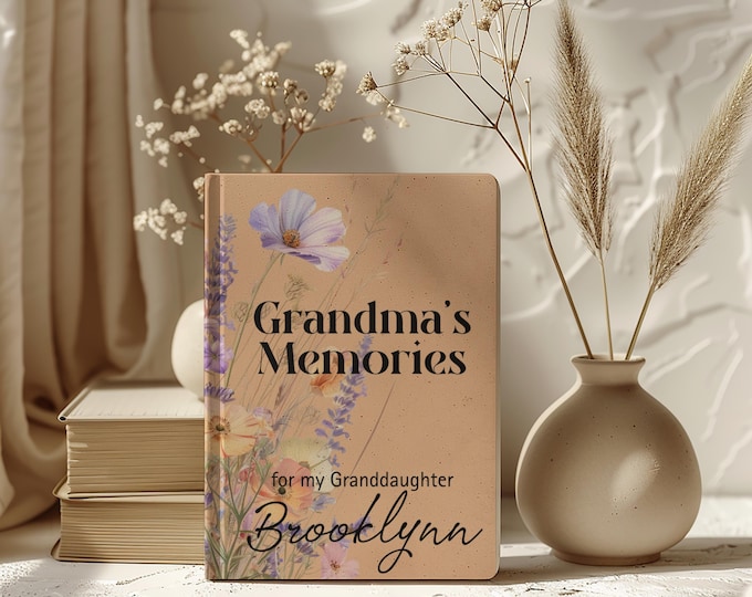 Personalized Wildflower Journal: Grandma's Memories, Keepsake Gift