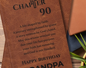 Christian Men and women’s 90th Birthday Personalized Hardcover Journal Matte Laminate 5.75x8 150 Pages