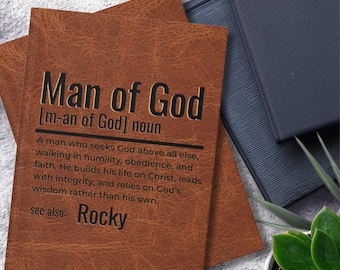 Diario personalizzato Christian Man of God 5,75x8 copertina rigida. 150 pagine a righe