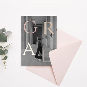 Elegant Graduation Announcement Template Class of 2025 College Graduate Card Editable Canva Grad Invite  Minimalist Graduation Photo Collage
