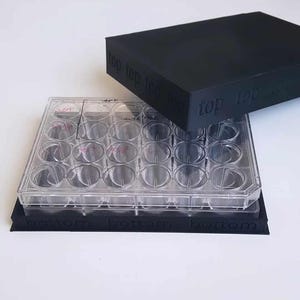 Boite noire Personalisable pour metre à l'obscurité des expériences de Laboratoire (Boite de petri、plaque multipuits など)、cadeau Science