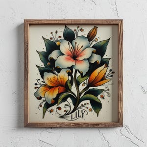 Vintage Tattoo Flash Aries Zodiac Wall Art - Inspired Print
