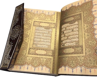 Specially printed boxed Quran written in Kazasker Mustafa Izzet Efendi calligraphy