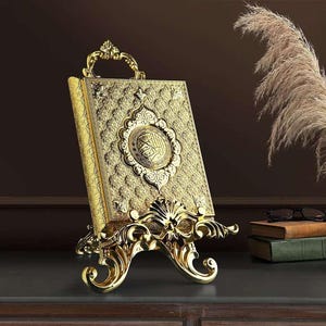 Golden Color Metal Quran Stand
