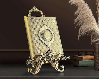 Golden Color Metal Quran Stand