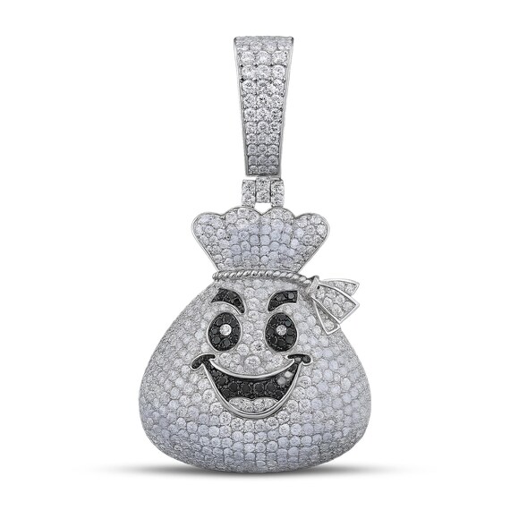 Iced Out Emoji Moissanite Pendant: Hip Hop Bling Necklace