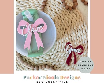 Stanley boog topper, boog Stanley laserbestand, Stanley accessoires SVG, boog Stanley 2.0 beker topper, boog Stanley naamplaatje, laserbestand