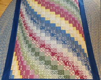 Bargello Quilt Top. 37 x 52 inches. Canterbury Fabrics. Lap Quilt. Wall hanging.  Pieced, Pressed and ready to be quilted by you