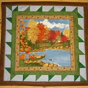 Quilt top  Autumn Fall Unfinished -Ready to be quilted by you.   Wall hanging Panel quilt