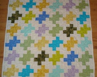 Baby, Quilt, bedding, blanket, 36 x 47, pastel, infant,child, blue, green,