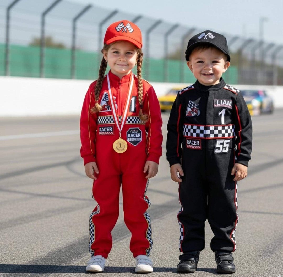 Baby Racing Gear Personalized Toddler Race Car Suit, Racing Costume for Boy First ...