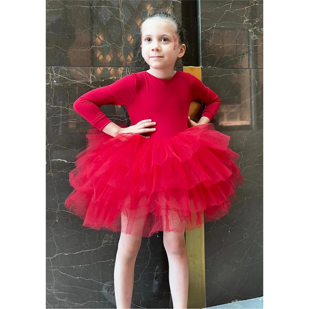 BALLOON CHIC - Velvet Tutu Dress - Red