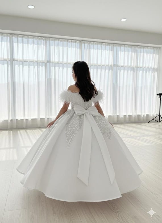 slim fit dress slacks Flower Girl Dress Toddler Kids Princess Wedding Graduation Trailing Formal Special Occasions main image 1