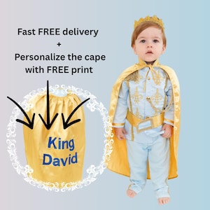 Baby Boy sky blue Prince costume, Toddler Prince Suit 5pcs Set, toddler prince costume, baby Boy Birthday Outfit, Halloween Costume Toddler