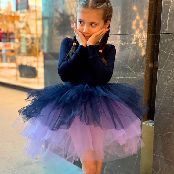 Girls Tutu Skirt, Two Tone Tulle Skirt, Ballet Dance Costume, Party Dress, Photo Prop, Toddler Recital Photoshoot, First Birthday Outfit