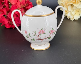 Vintage Franciscan Woodside Sugar Bowl with Lid - Ceramic Kitchen Decor