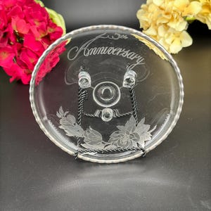 Hallmark vintage 25th Anniversary Footed Plate with Roses