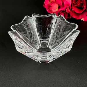 Orrefors Orion Small Crystal Bowl by Lars Hellsten - Swedish Design