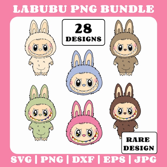 Labubu PNG SVG Design | Shirt, Stickers, Mug Labubu Monster | Cute Stickers Download | Shirt Labubu | Custom Labubu Mug Design | Topper Cake