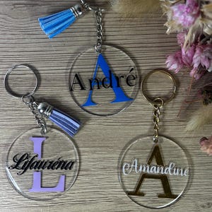 Llavero círculo de letras