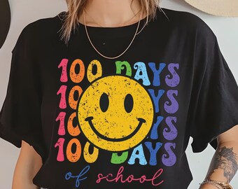 100 Tage Schule Smile Shirt: Lehrer Schüler Outfit
