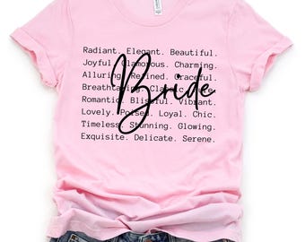 Team Bride T-Shirt: Bridal Party Women's Tee, Engagement Gift