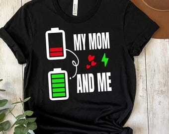 Mommy and Me Battery Matching Shirt, Funny Mother's Day Gift