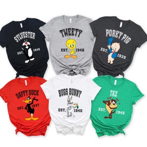Disney Characters Shirt, Bugs Bunny, Tweety, Sylvester, Daffy Duck, Taz, Porky Pig Shirt, Looney Tunes Characters Shirt, Funny Tshirt