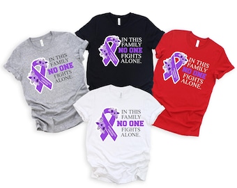 Pancreatic Cancer Awareness Shirt: Family Support Team Tee