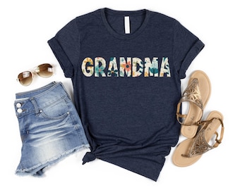 Floral Grandma Shirt, Mothers Day Gift, Grandparent Tee