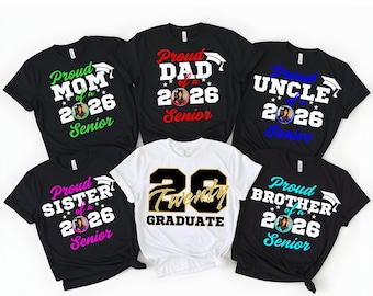 2026 Graduation Family Shirts: Proud Senior Matching Tee