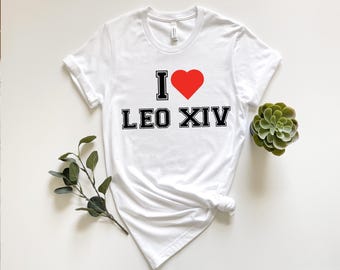 I Love Pope Leo XIV Shirt - Catholic Y2K Tee