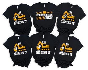 Construction Crew Birthday Shirt: Matching Birthday Party Shirts