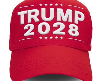 Trump 2028 hat, Trucker hat ,MAGA trucker hat ,trucker hat,support trump, president hat, Embroidered Red MAGA Cap