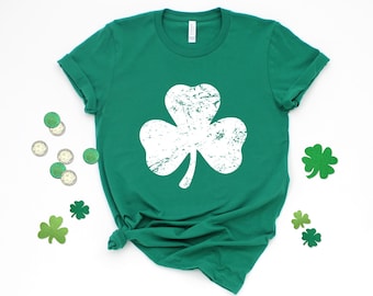 Retro Kleeblatt Sweatshirt, St Patricks Day Shirt
