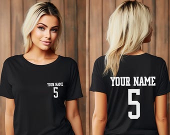 Personalized Sports Team T-Shirt: Custom Name & Number
