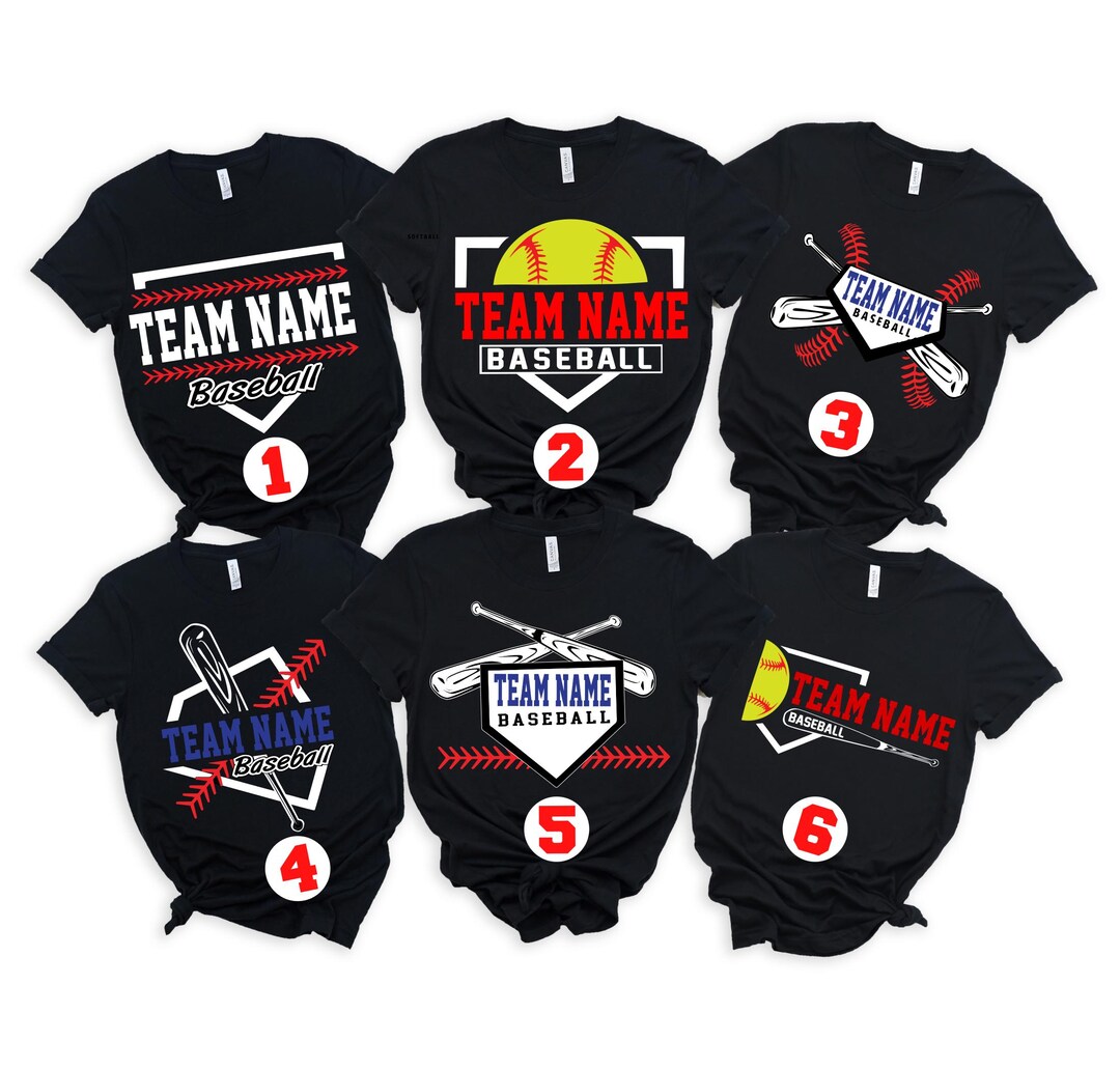 Custom Baseball Team Shirt: Personalized Sports Family Matching - Etsy