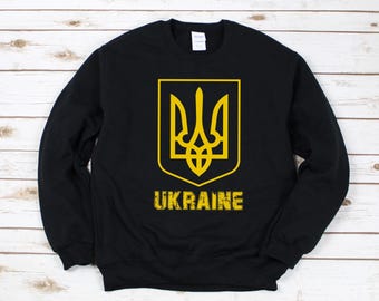 Ukraine Trident T-Shirt, Military Green Patriotic Tee