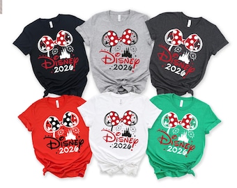 Custom Disney 2026 Shirt, Disneyland Castle 2026 Shirts, Disneyworld Tshirt, Disney 2026 Trip Shirt, Disney Family Matching Shirt,Disney Tee