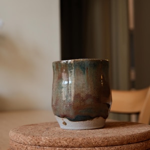Blue and Brown Ceramic Cup