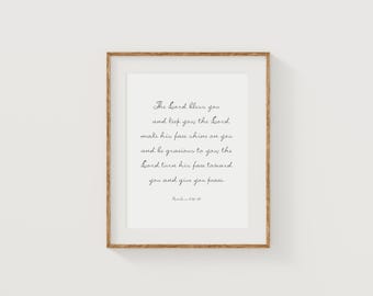 The Lord bless you, Christian Wall Art, Bible Verse Wall Art,Printable Wall Art,Bible Verse Print, Scripture Wall Art, Christian Home Decor,