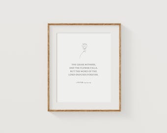 Bible Verse Wall Art, Minimalist Wall Decor, Scripture Art for Christian Decor, Minimalist Posters, Modern Christian Wall Art