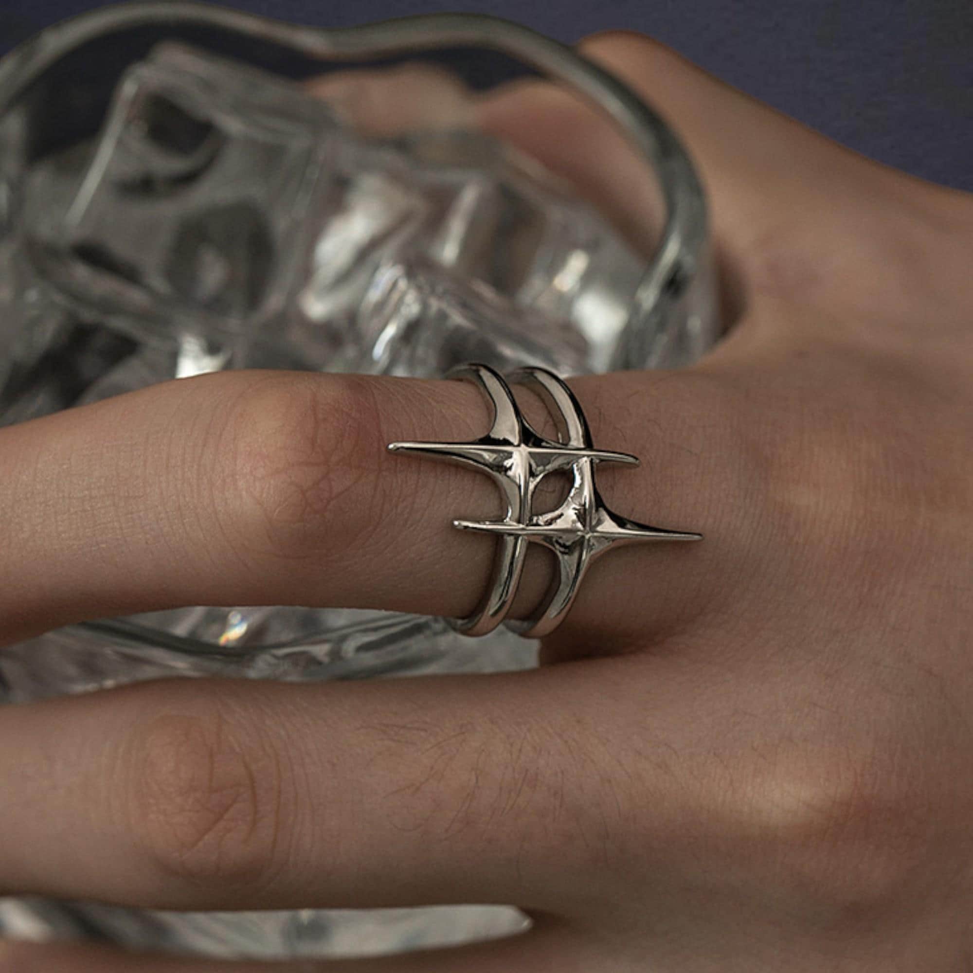 Y2k Rings Silver - Etsy