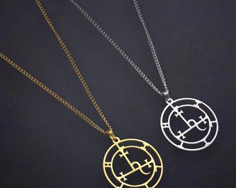 Sigil of Lilith Necklace – Stainless Steel Pagan Amulet, Dark Goddess Jewelry