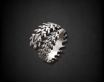 Alloy Skull Spine Ring, Punk Gothic Adjustable Centipede Jewelry for Men and Women