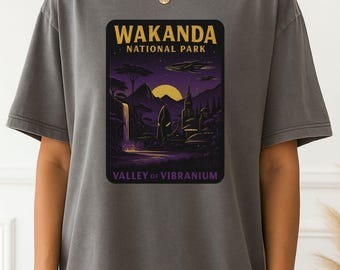 T-shirt du parc national de Wakanda : t-shirt graphique rétro Vibranium Valley