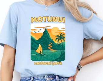 Moana Inspired T-Shirt: Motunui National Park Vintage Travel Tee