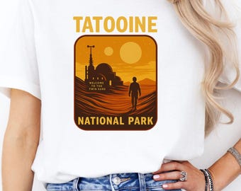 Chemise du parc national de Tatooine : t-shirt vintage Sci-Fi Desert Planet